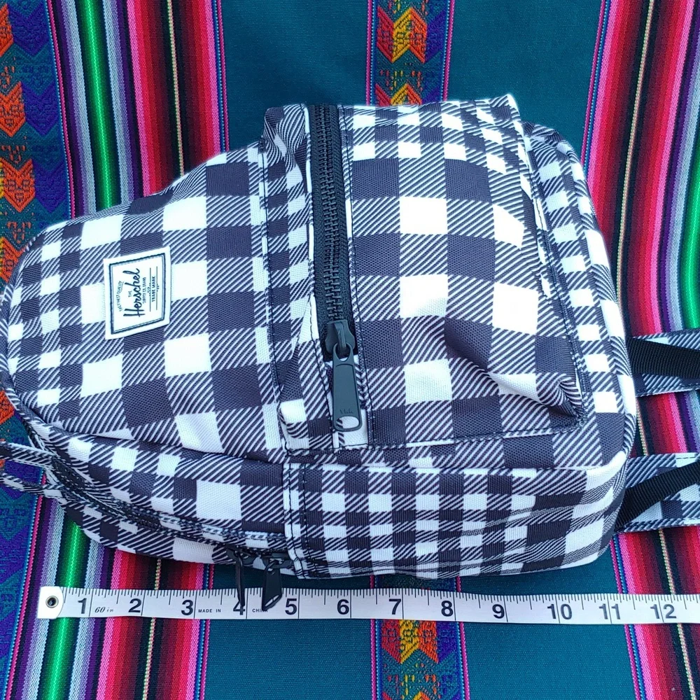 Herschel Supply Company Mini Nova Black and White Ghinham Backpack